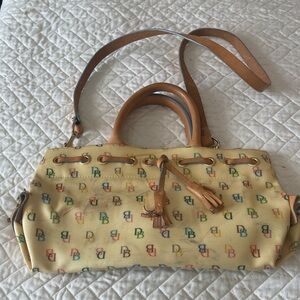 Dooney & Bourke Yellow Multicolor Logo Shoulder Bag